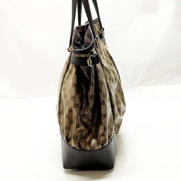 Gucci Hand Bag Brown Coated Canvas 693-081325 - Picture 4 of 13